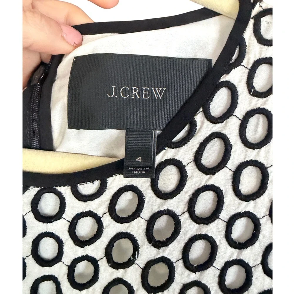 J. Crew Punch Out Eyelet Fit and Flare Dress 4‎ NwOT